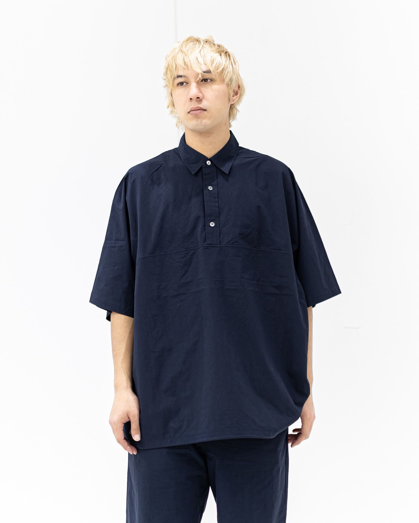 FreshService CRISP COTTON ANORAK S/S SHIRT (NAVY) 新作発売！