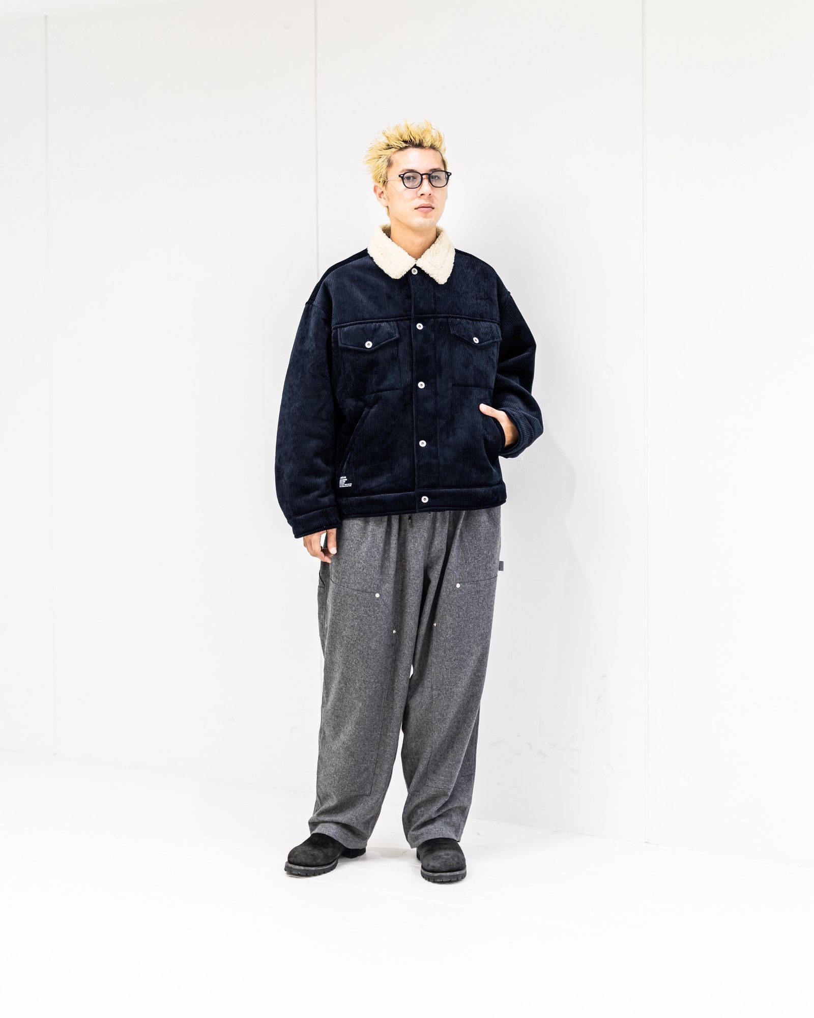 フレッシュサービス SHERPA CORDUROY RANCH JACKET(FSC254-30063)NAVY☆11月22日(土)発売！