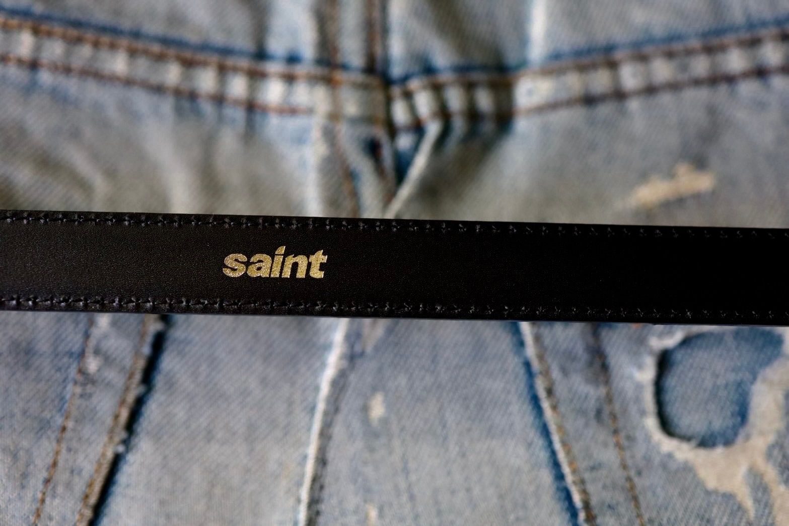 セントマイケル 26AW SAINT_BELT (SM-MK1-0000-082)BLACK×SILVER☆8月8日(土)発売！