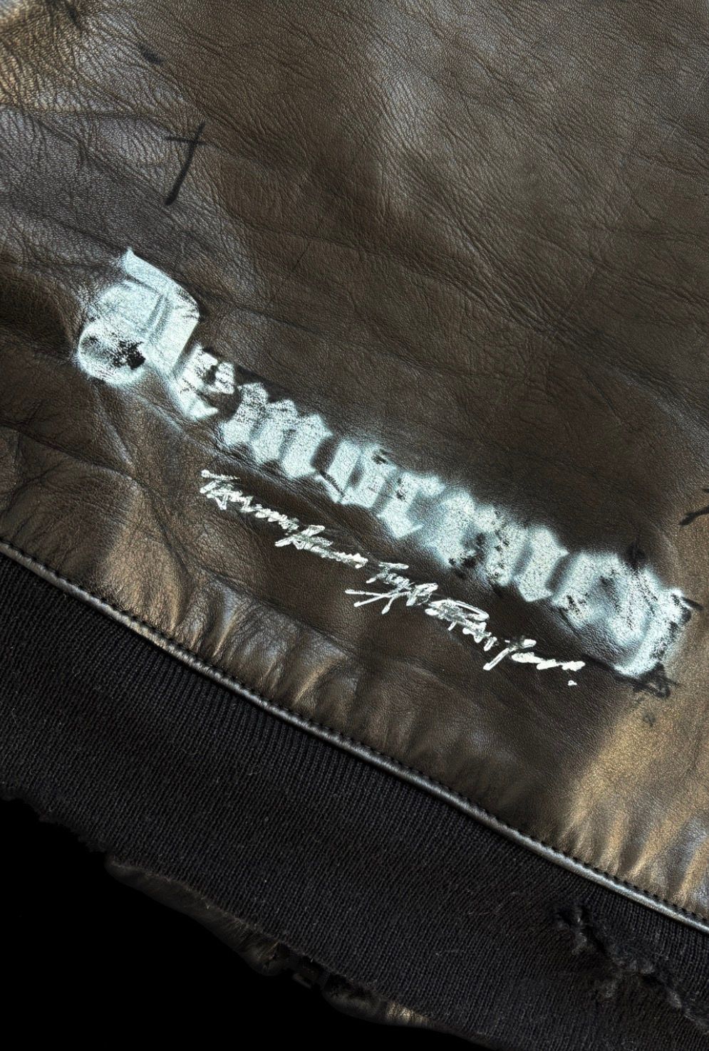 トーキングアバウト ジ アブストラクション 25AW DAMAGE LEATHER PARKA (2526AW-J-007)BLACK☆新作発売！