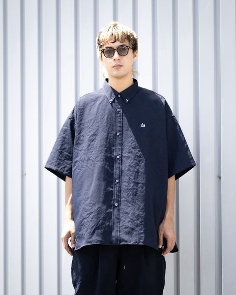 フレッシュサービス 26AW DRY WASHER POPLIN S/S B.D SHIRT(FSC263-50063)NAVY☆8月1日(土)発売！