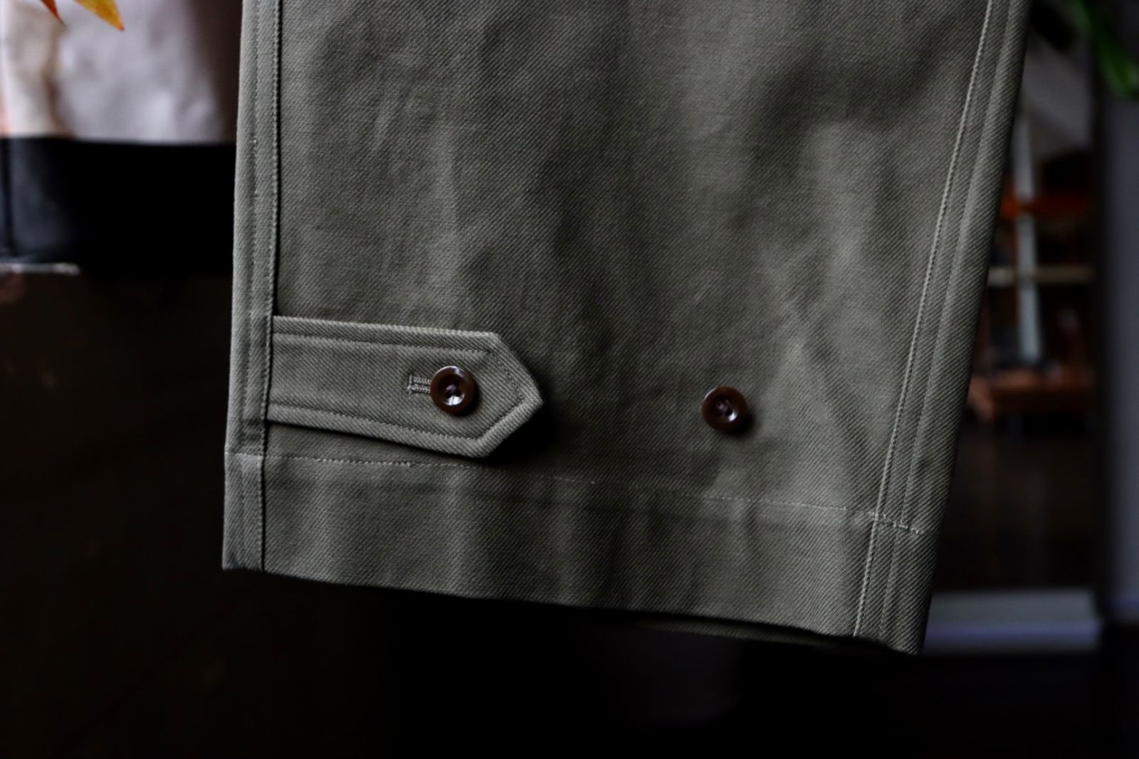 ブラームス23SS blurhmsROOTSTOCK Cotton Serge 47 Pants(bROOTS23S35)OLIVE※12月23日(金)発売！