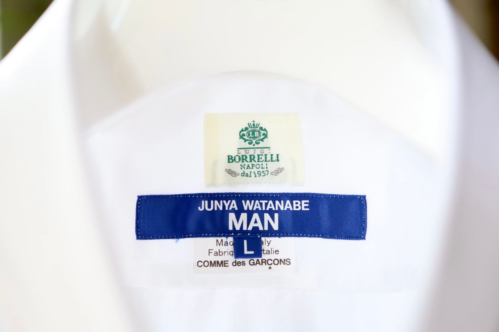 ジュンヤワタナベマン 26FW LUIGI BORRELLI 綿ツイルB.Dシャツ(WR-B111-051)WHITE☆9月4日(金)発売！