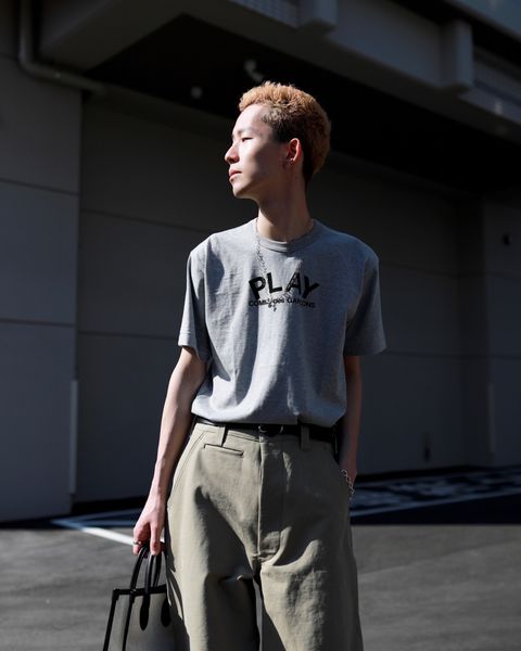PLAY COMME des GARCONS プレイコムデギャルソン23SS ロゴ&ハートTシャツ スタイル