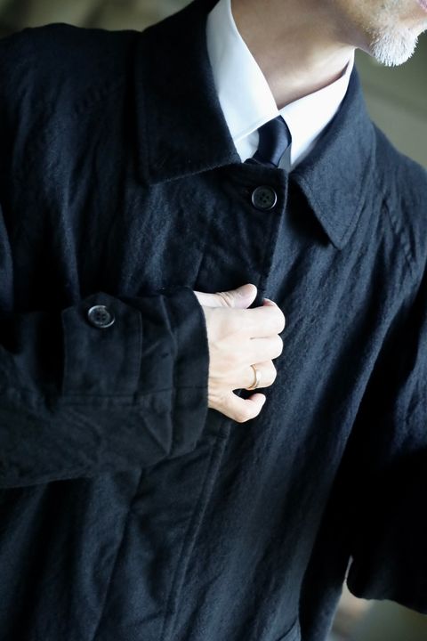 COMME des GARCONS HOMME 26FW ウールサージ製品縮絨コートスタイル