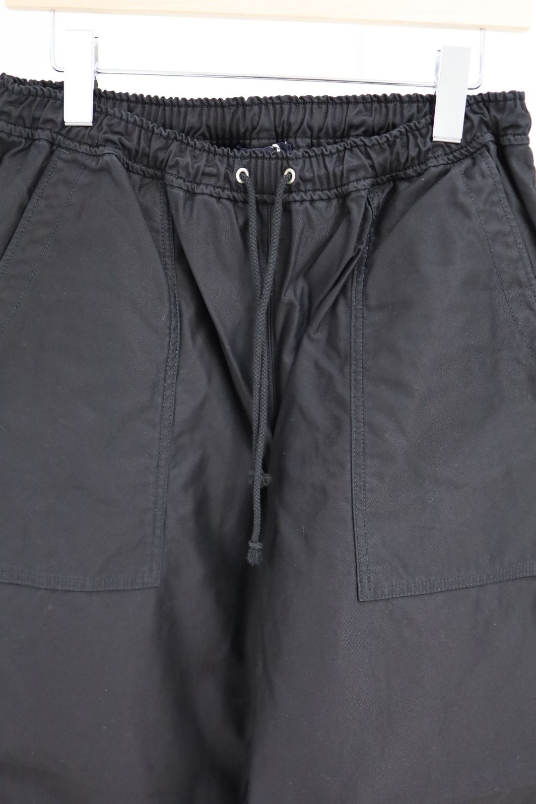 コムデギャルソンオム26SS 綿バックサテンベイカーパンツ(HQ-P014-051-1)BLACK☆3月6日(金)発売！