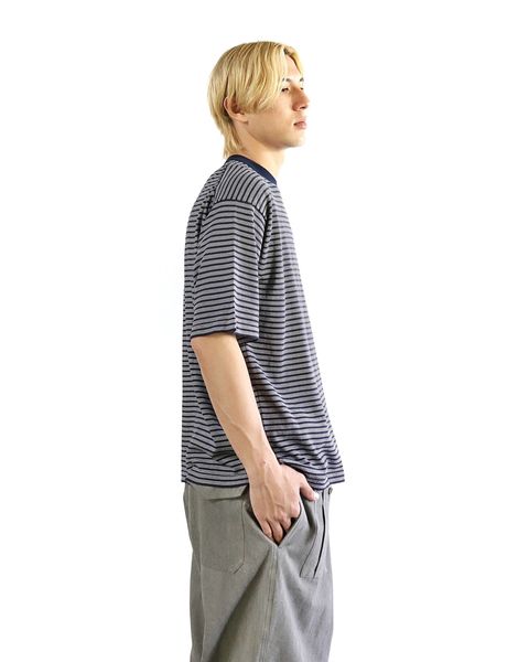 A.PRESSE 24SS High Gauge S/S Striped T-Shirt style 2024.4.13