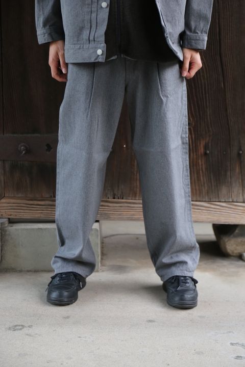 Graphpaper Colorfast Denim Blouson&Colorfast Denim Two Tuck Pants"GRAY"Style.2020.11.13.