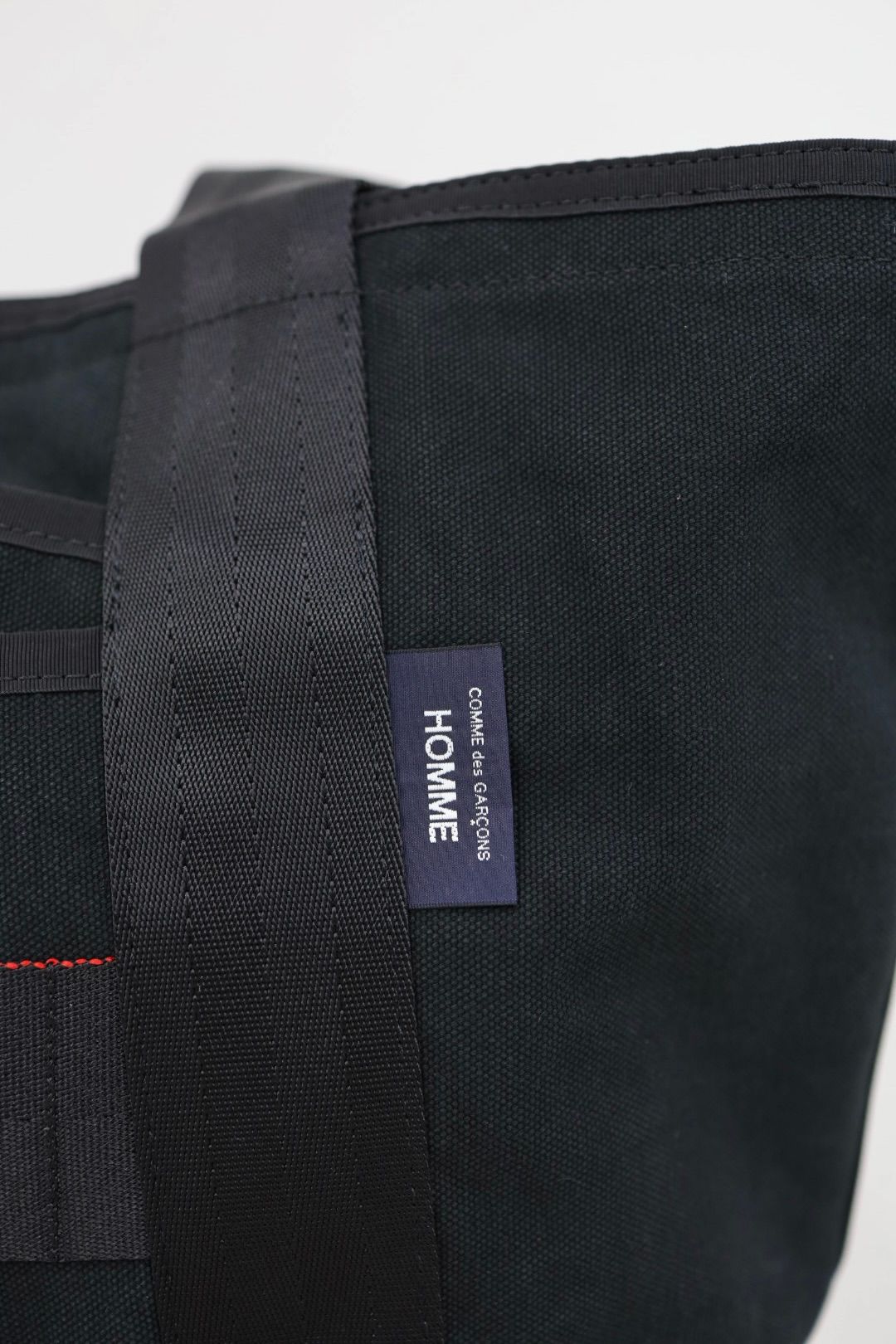 コムデギャルソンオム 綿キャンバスバイオストーン加工バッグ(HQ-K201-051)BLACK☆2月6日(金)発売！