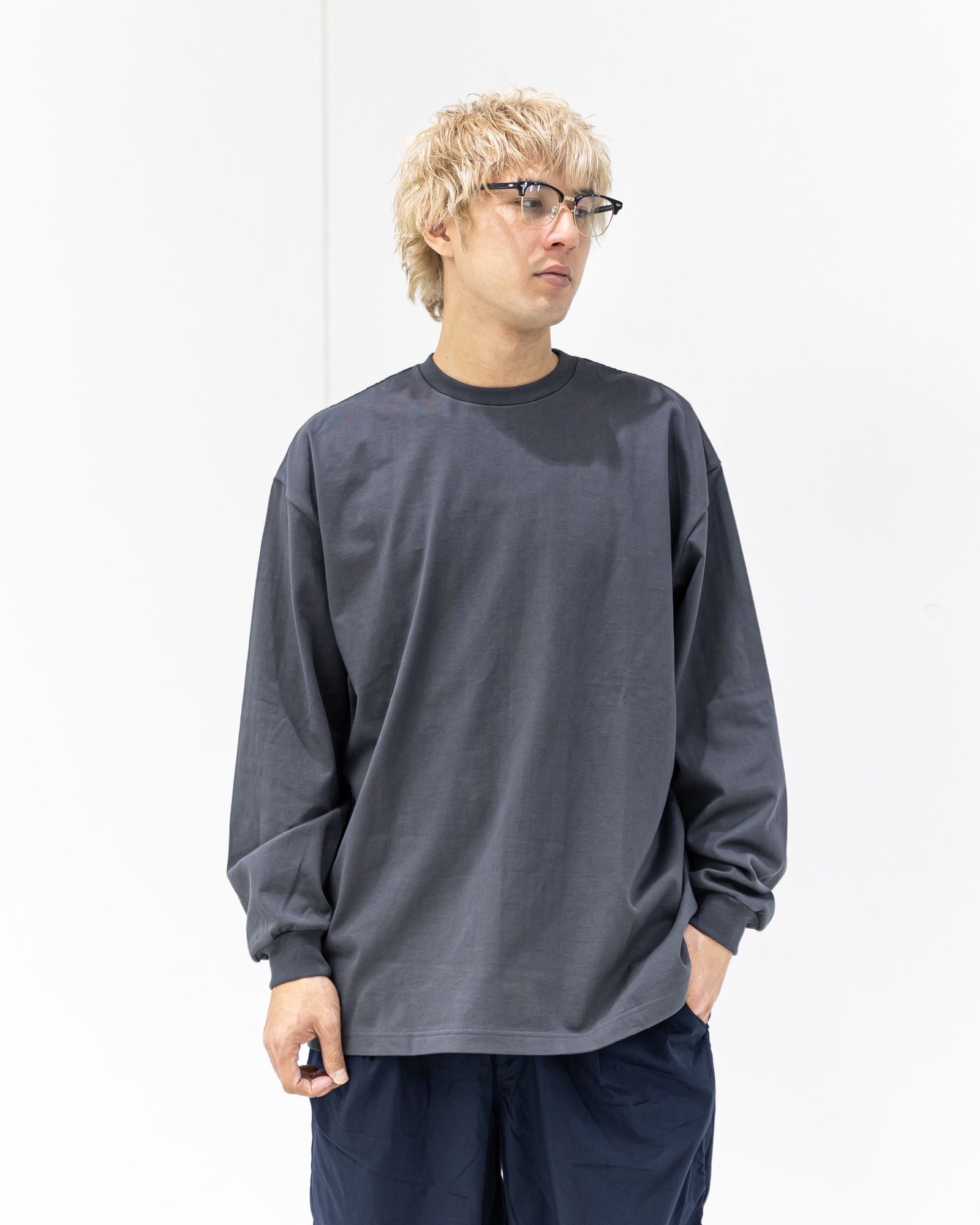 グラフペーパー Heavy Weight L/S Oversized Tee(GRAY)☆3月7日(土)発売！