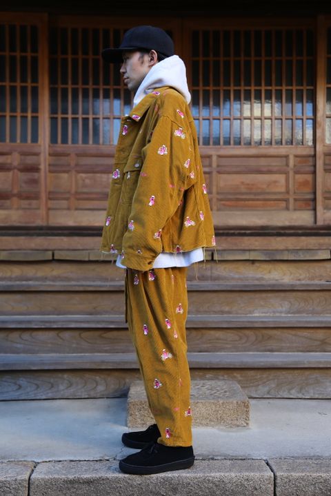 doublet VETNAM EMBROIDERY COURDUROY SET UP"YELLOW"Style.2020.12.28.