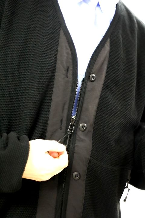 COMME des GARCONS HOMME 26SS 綿度詰カノコジップアップカーディガンスタイル