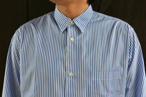 Comme Des Garcons Homme HOMME刺繍ストライプシャツ(HG-B019-051) style.2021.3.12.