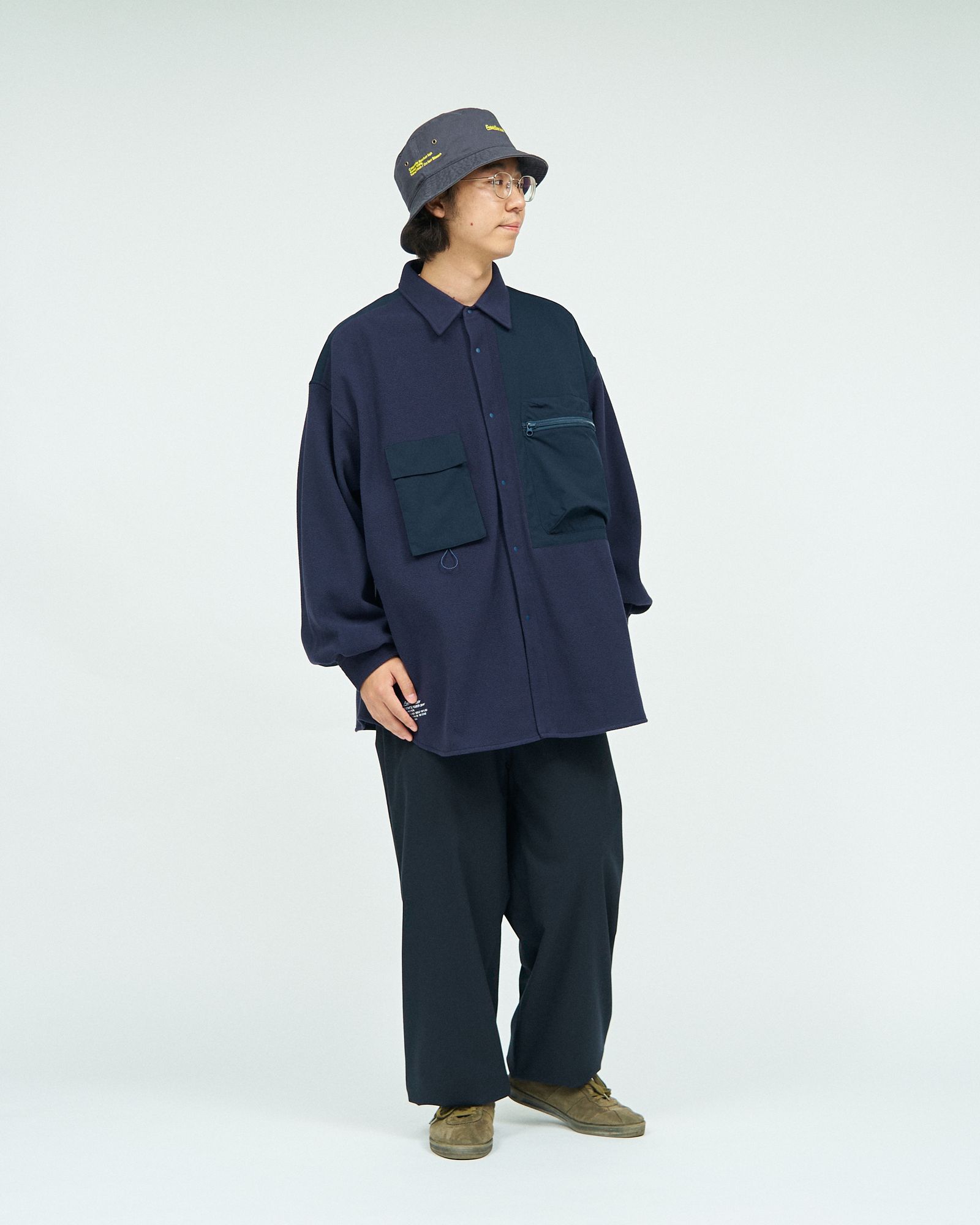 フレッシュサービス SYNTHETIC FLEECE SHIRT(FSC243-30094)NAVY