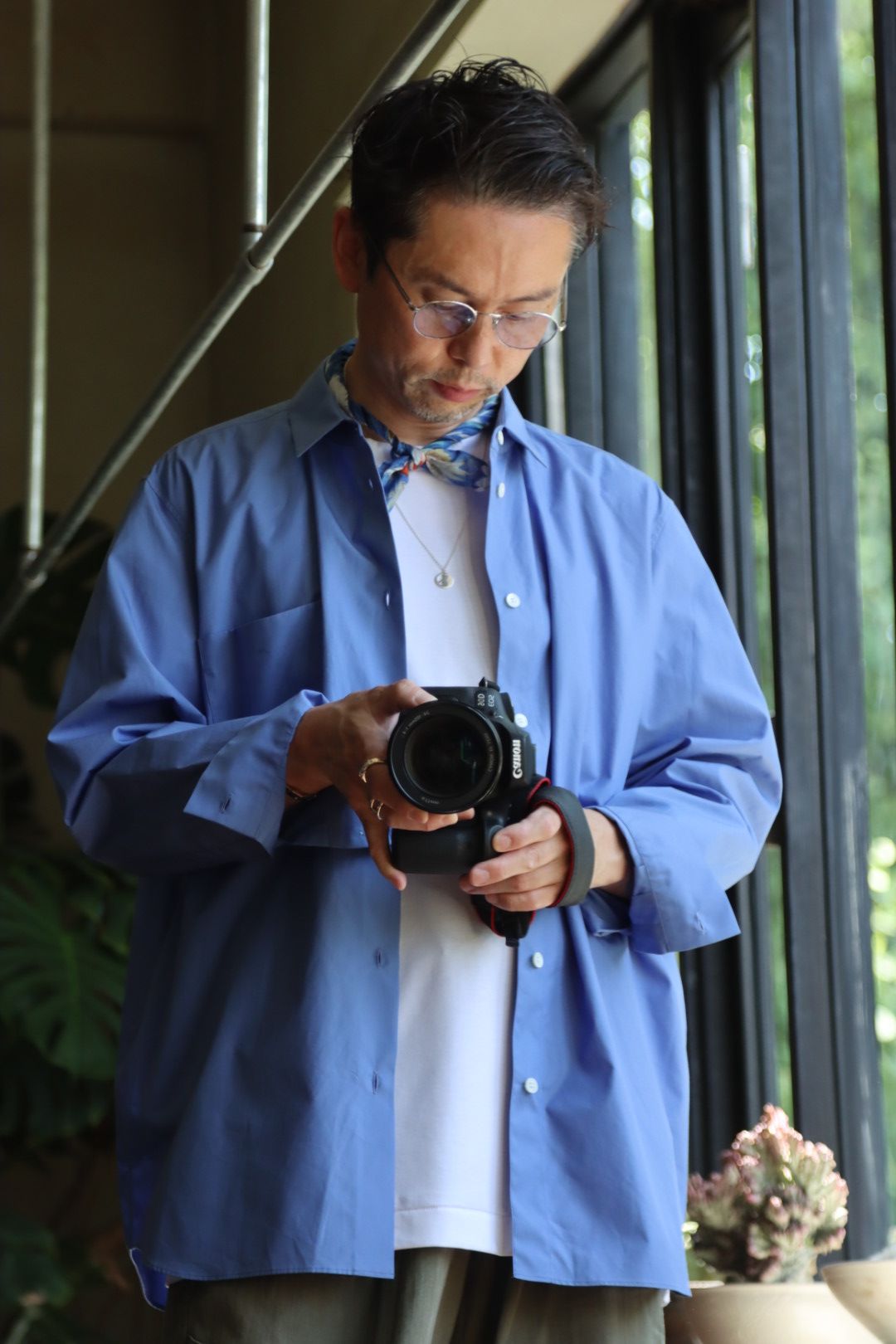 ATON 22FW STANDARD SHIRT"SAX"スタイル.2022.7.6.