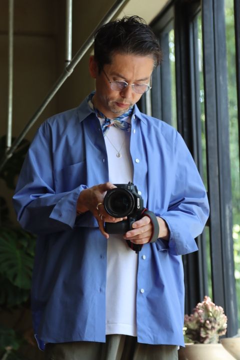 ATON 22FW STANDARD SHIRT"SAX"スタイル.2022.7.6.