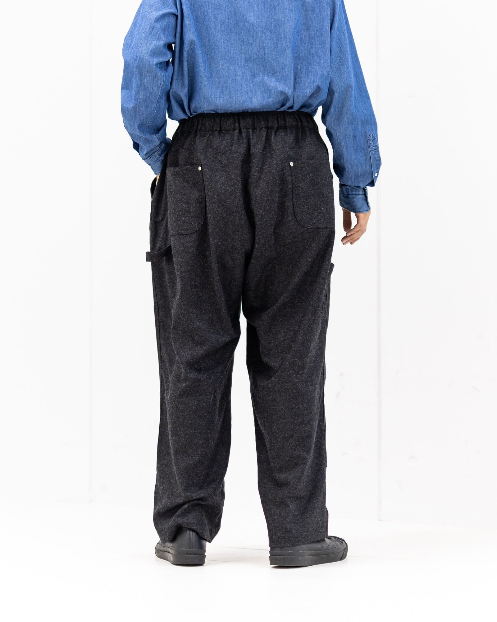 S.F.C 25FW エスエフシー CASHMERE WOOL DOUBLE KNEE PANTS(SFCFW25P08)Black M