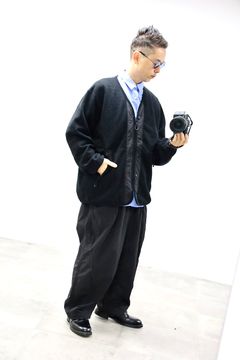 COMME des GARCONS HOMME 26SS 綿度詰カノコジップアップカーディガンスタイル