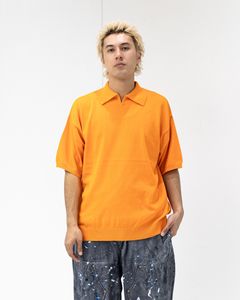 イズネス 26SS Knitted Polo Shirt (26SS_44_1008SSPOLO01)ORANGE☆新作発売！