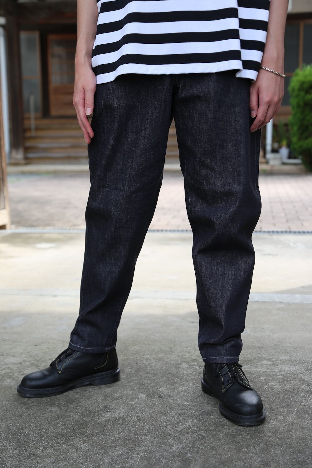 Graphpaper Border S/S Tee(GM203-70144B) style.2021.7.10.