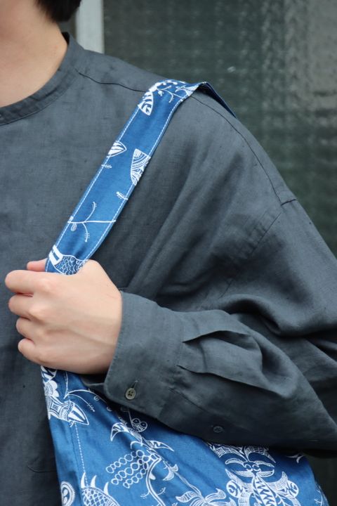 Graphpaper Linen L/S Oversized Band Collar Shirt style.2022.5.20