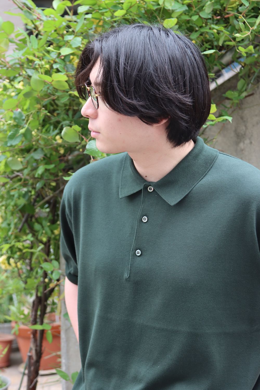 A.PRESSE Cotton Knit S/S Polo Shirts(22SAP-03-05H) style.2022.4.15