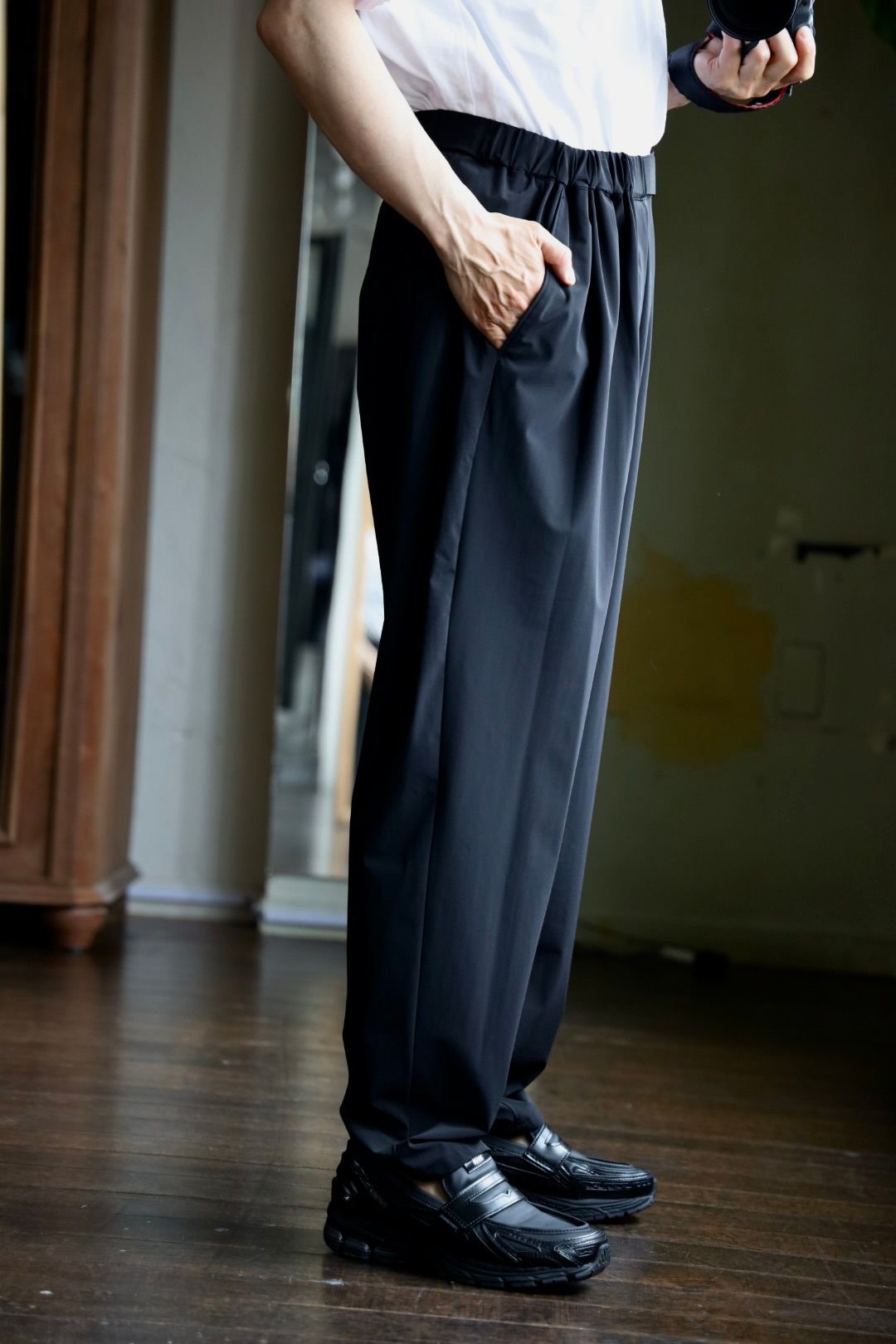 グラフペーパー 25 SUMMER Flex Tricot Chef Pants(GM252-40039)BLACK