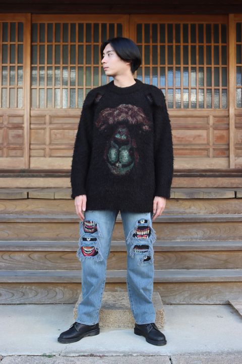 doublet ANIMAL EMBROIDERY PULLOVER(21AW33KN55) style.2021.10.3