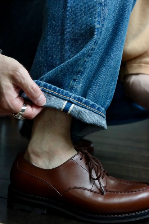 A.PRESSE No.2 Washed Denim Pantsスタイル34