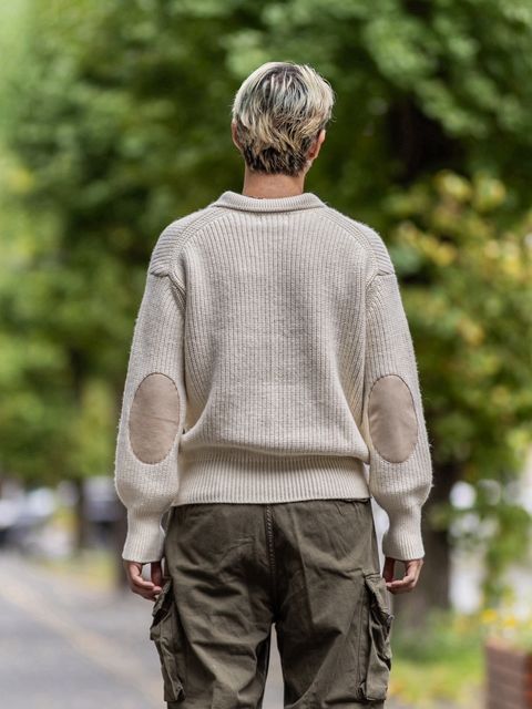 MARKAWARE RIBBED POLO COLLAR JUMPER MARKスタイル