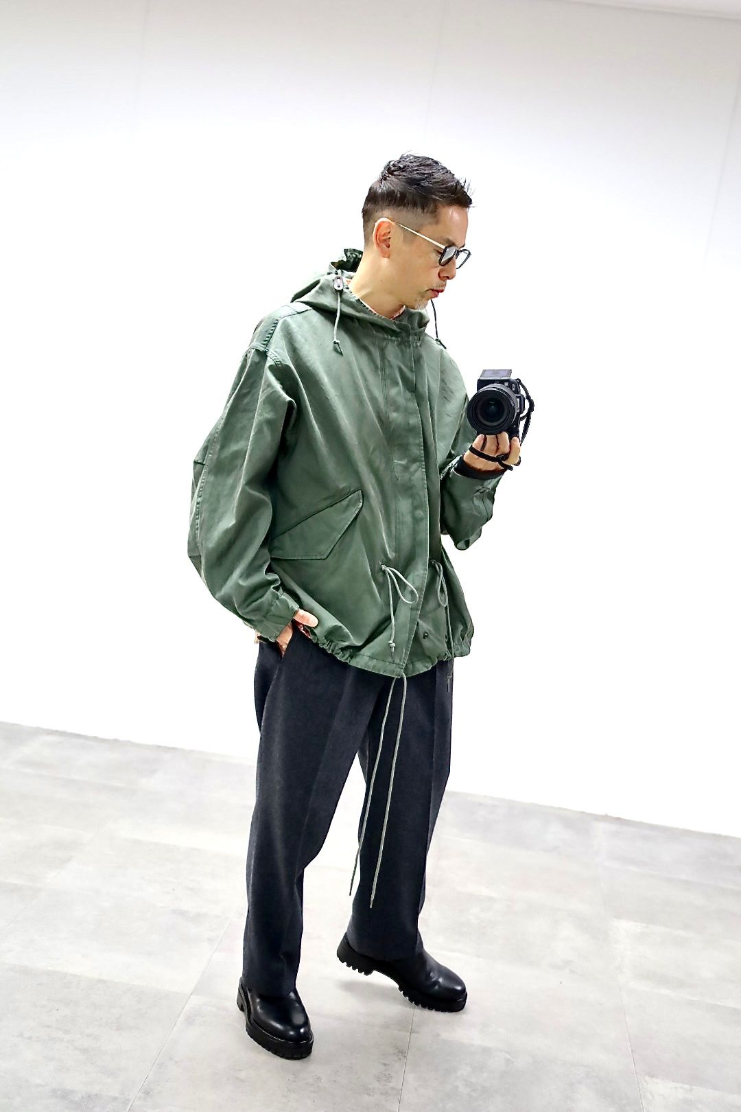 A.PRESSE 2026 STYLE1 Vintage Silk Hoodie Jacket スタイル