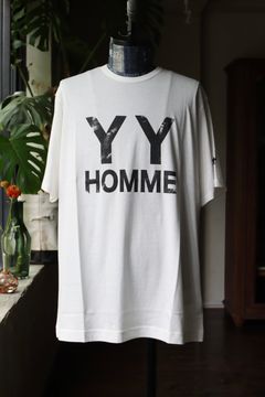 ヨウジヤマモト24SS YYHプリント半袖(HS-T90-989)WHITE