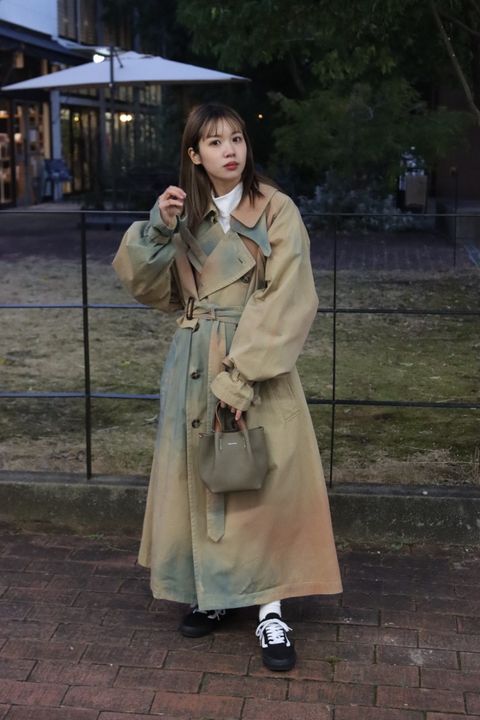 YOKE 新作SPRAY PRINTED TRENCH COAT style.2023.1.24
