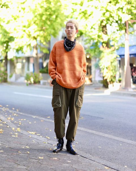 STRIPES FOR CREATIVE FW23 SUPER WIDE CARGO PANTSスタイル