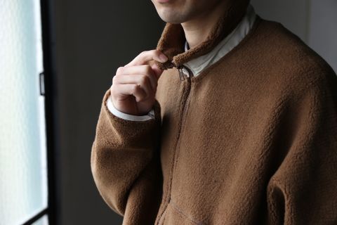 Graphpaper Wool Boa Zip-Up Blouson"CAMEL"Style.2020.11.2.