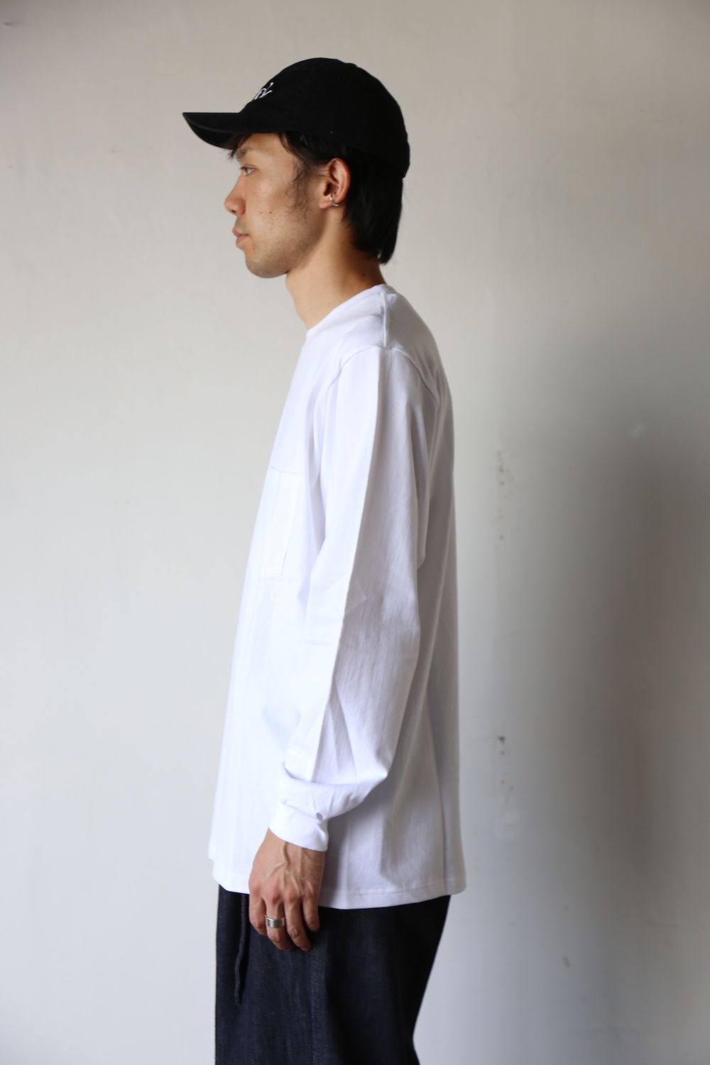 Graphpaper L/S Pocket Tee"WHITE"Style.2020.8.28.