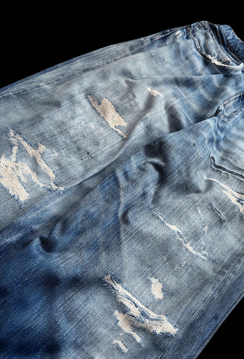 トーキングアバウト ジ アブストラクション 25AW DENIM PRINT FLEECE LINING WIDE PT(2526AW-PT-002F)BLUE☆新作発売！