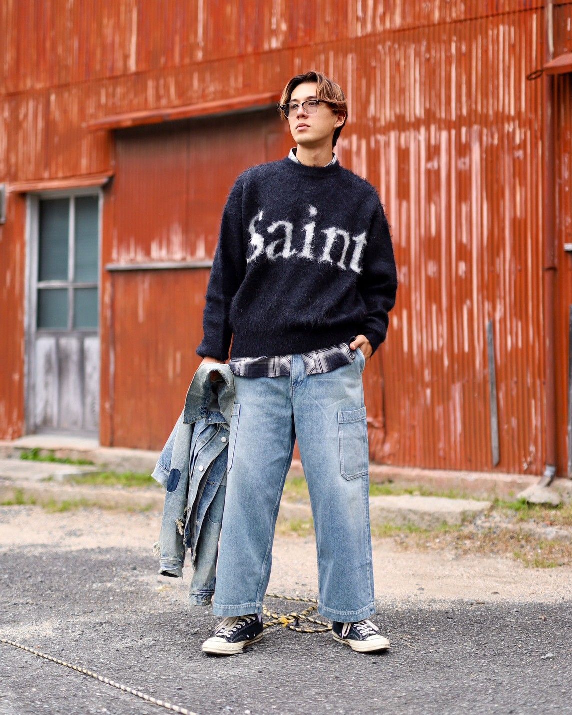 SAINT M×××××× 23AW SAINT CREW NECK KNIT