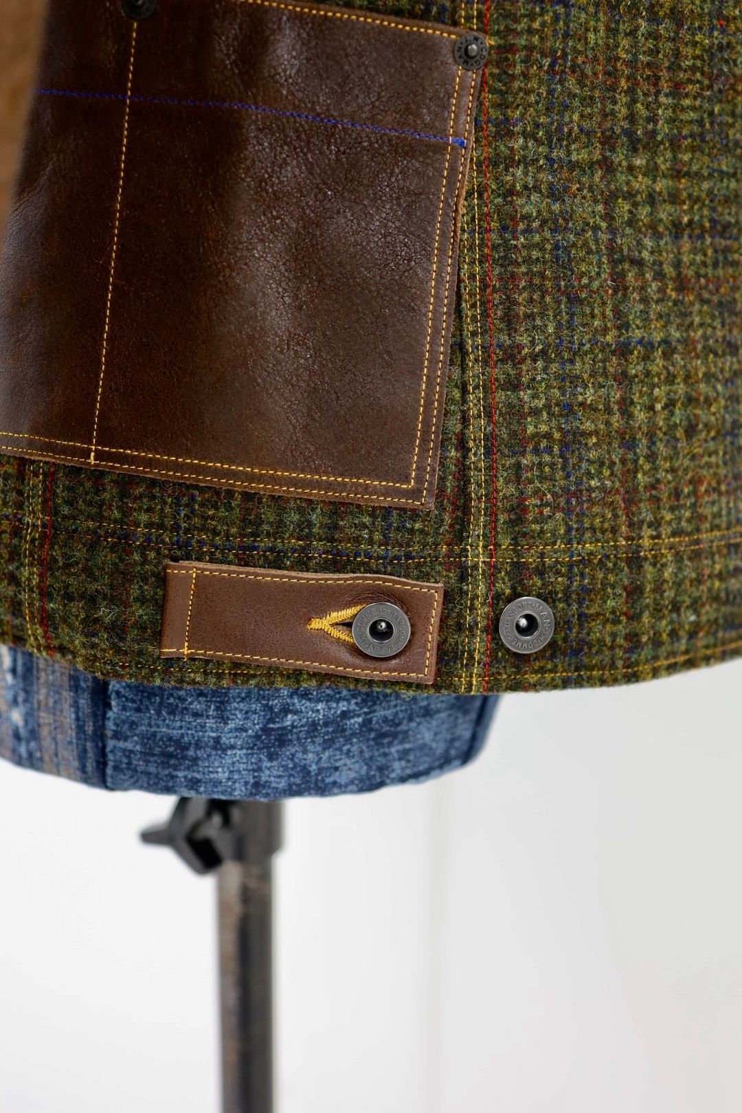 ジュンヤワタナベマン 25AW ウールチェックツイード綿ダッグレザージャケット(WP-J033-051)☆11月1日(土)発売!