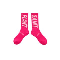 セントマイケル24AW SNT PLANT CP_SOCKS(SM-YS1-0000-C17)PINK
