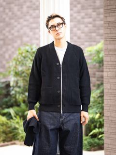 【会員様先行予約】コムデギャルソンオム26FW BATONER ZIPカーディガン(HR-N002-051-1)BLACK☆8月7日(金)発売！
