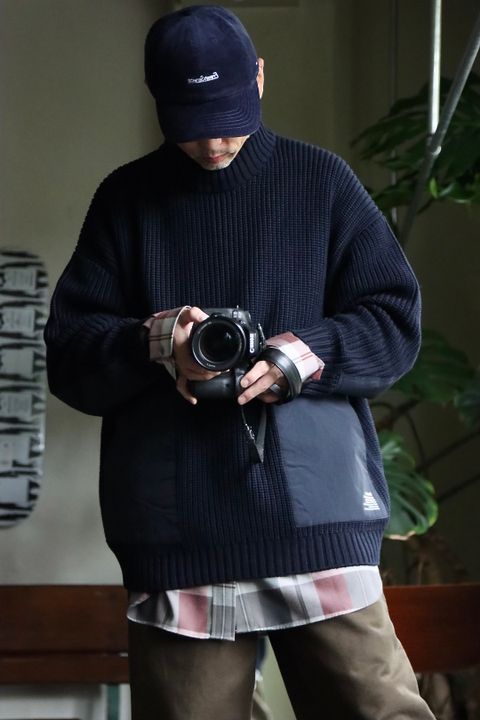 フレッシュサービス22AW HIGH NECK COMBAT KNITスタイル2022.10.9.
