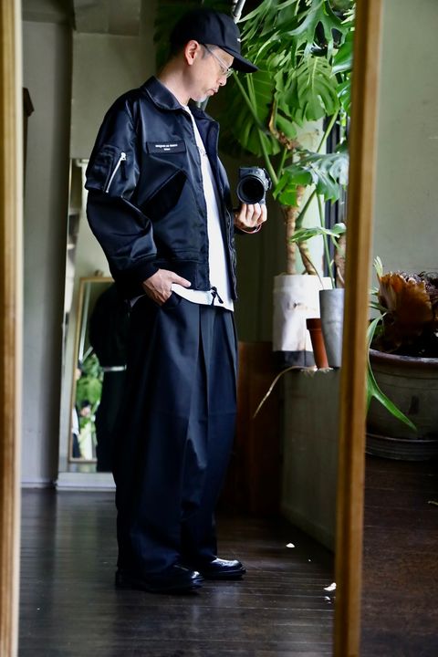 COMME des GARCONS HOMMEナイロンツイルミリタリージャケットスタイル.2024.8.3.