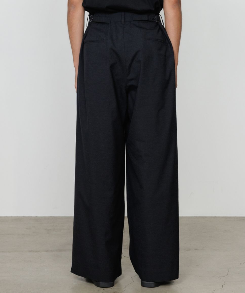 marka 26SS TWO TUCK BAGGY TROUSERS(M26A11PT02C)CHAMBRAY BLACK☆新作発売！
