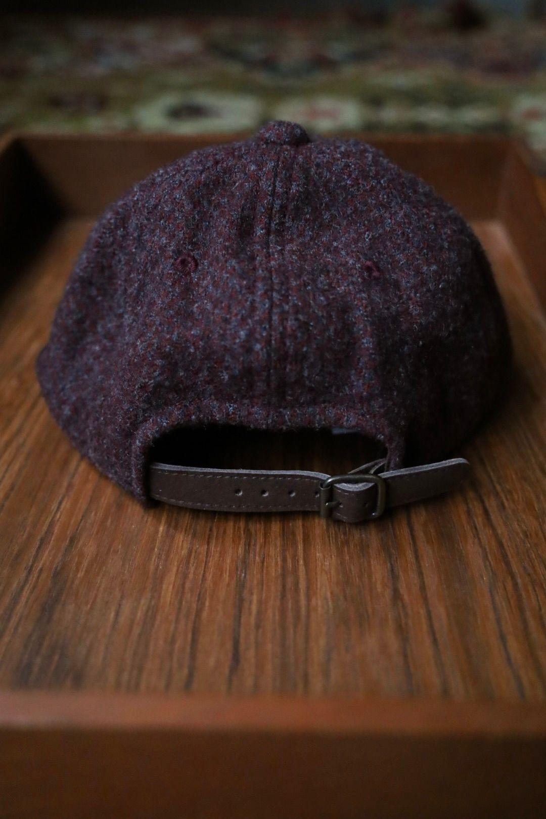 コムデギャルソンオム ウールヘリンボーンキャップ(HR-K601-051-2)BURGUNDY×BROWN☆10月2日(金)発売！