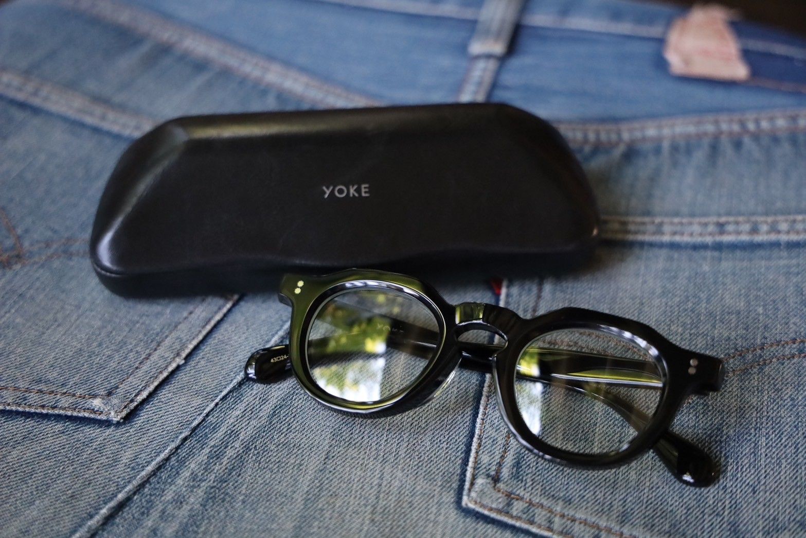 ヨーク24FW SUNGLASS / CLEAR LENS(YK24FW0859A) BLACK