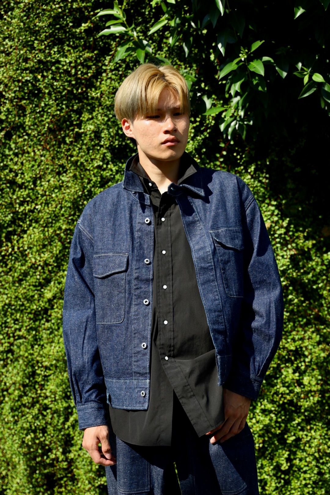 A.PRESSE Roval Canadian Navy Denim Work Jacket セットアップスタイル