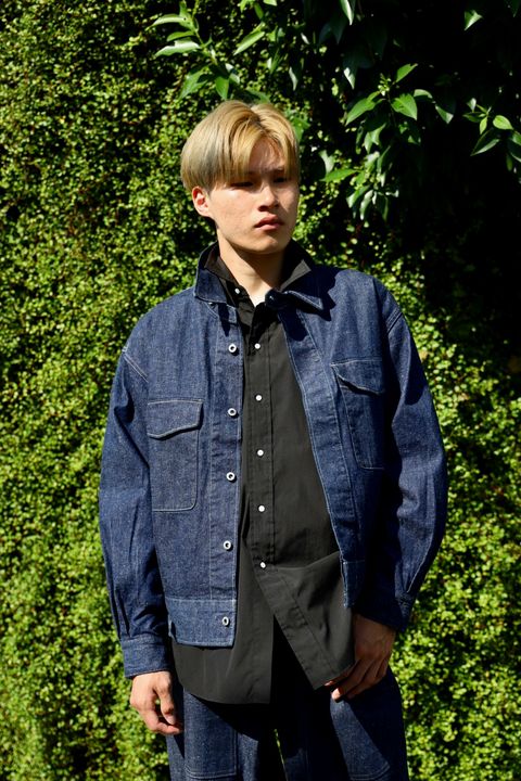 A.PRESSE Roval Canadian Navy Denim Work Jacket セットアップスタイル