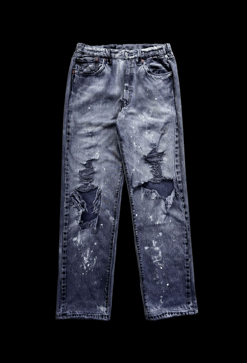 トーキングアバウト ジ アブストラクション 25AW DENIM PRINT FLEECE LINING STRIGHT PT(2526AW-PT-001F)BLACK☆新作発売！