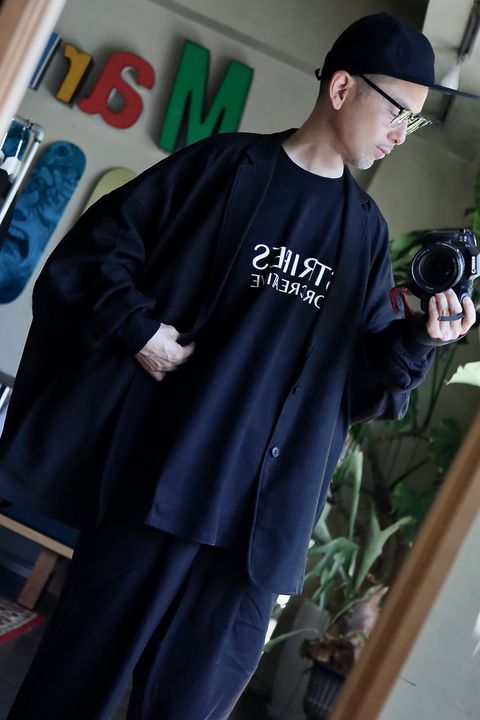S.F.C 23FW TAILORED SHIRT JACKET"BLACK"スタイル